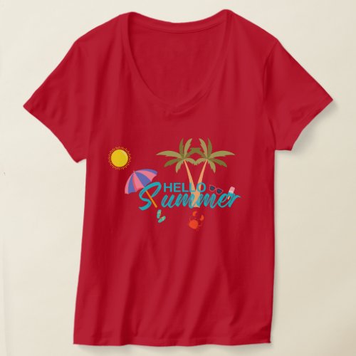 Cute Hello Summer T_Shirt