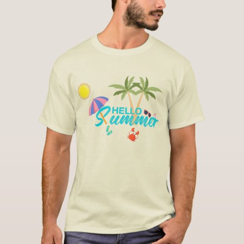 Cute Hello Summer T_Shirt