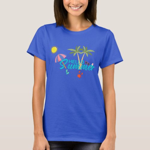 Cute Hello Summer T_Shirt