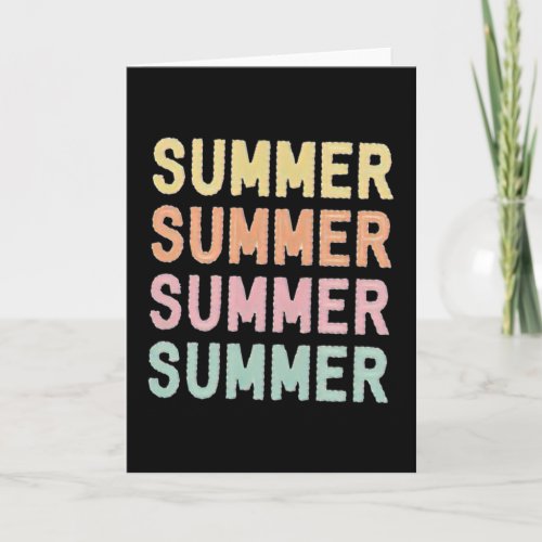 Cute Hello Vacation Funny Matching Summer Lovers Card