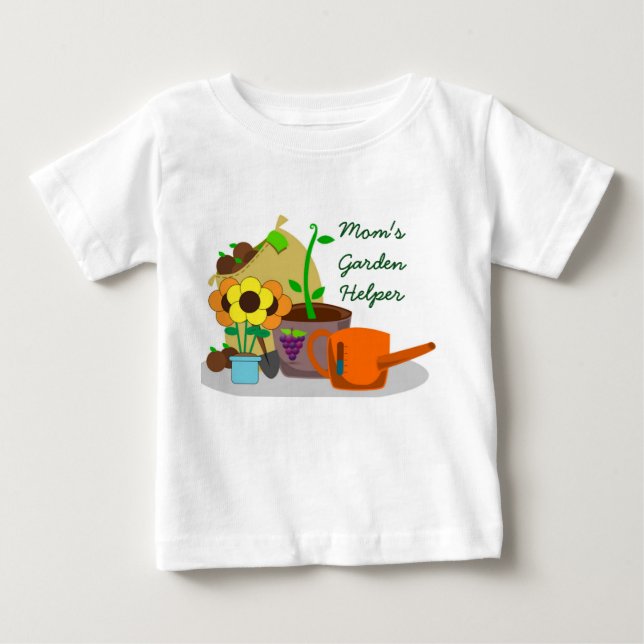 Cute Helping Mom Garden  Baby T-Shirt (Front)