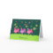 Cute hen and flowers Thank You card