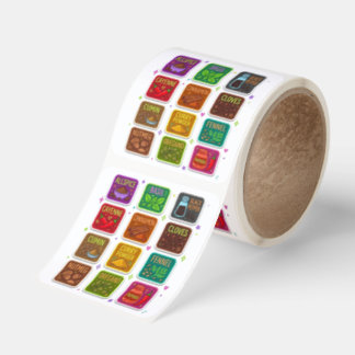 Cute Herb & Spice Jar Label Sticker Sheet