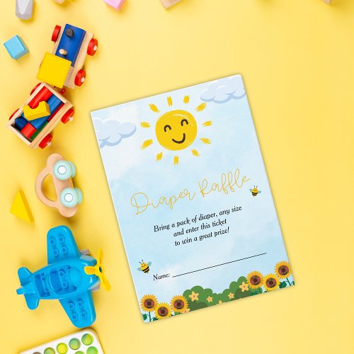 Cute Here Comes The Son Baby Shower  Enclosure Card