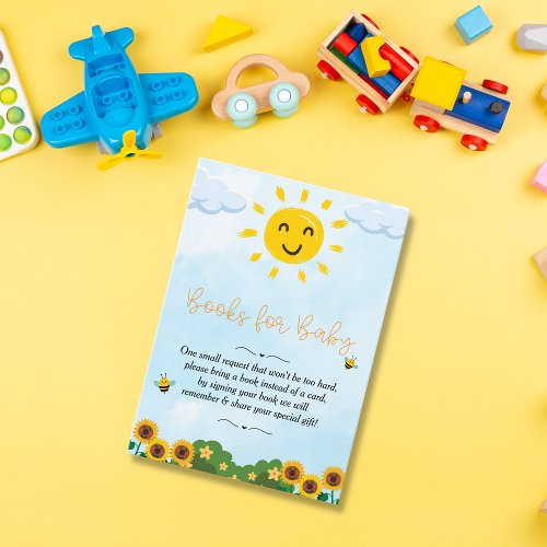 Cute Here Comes The Son Baby Shower  Enclosure Card