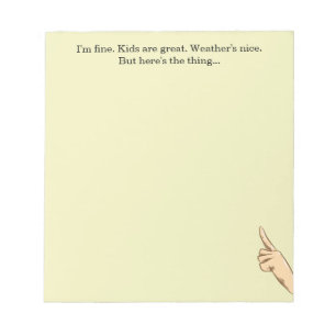 Cute Here's the Thing Notepad