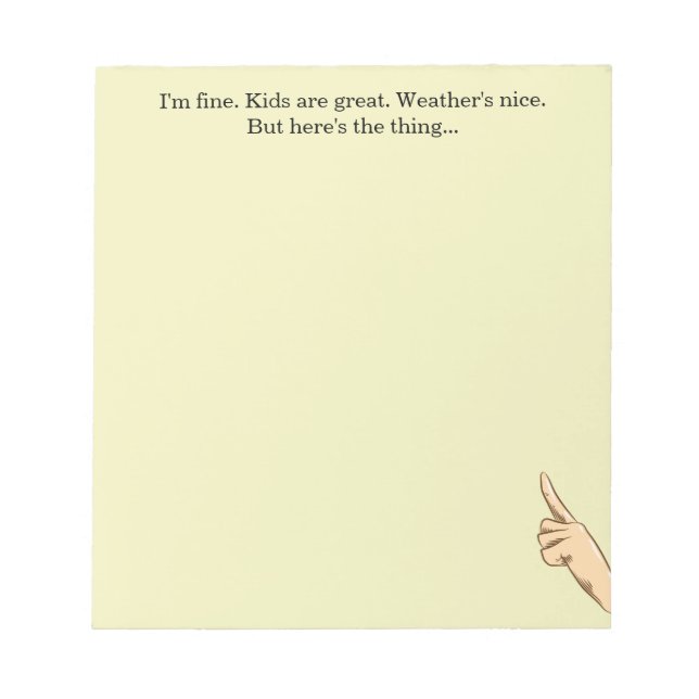 Cute Here's the Thing Notepad (Front)