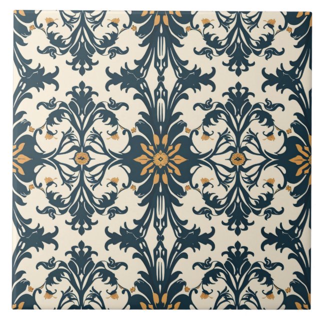 Cute Heritage pattern themed  Ceramic Tile (Front)
