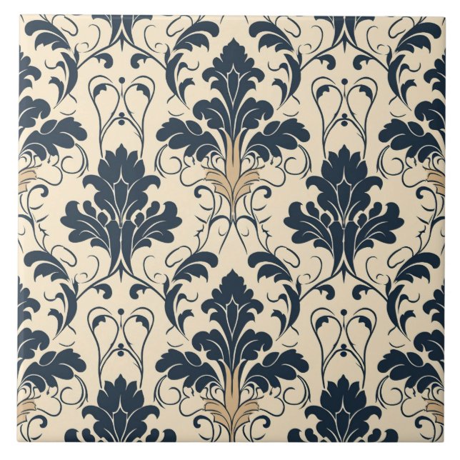 Cute Heritage pattern themed  Ceramic Tile (Front)
