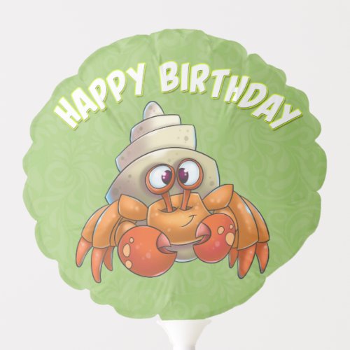 Cute Hermit Crab Birthday Balloon