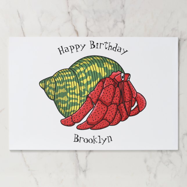 Cute hermit crab cartoon illustration paper pad (Front)