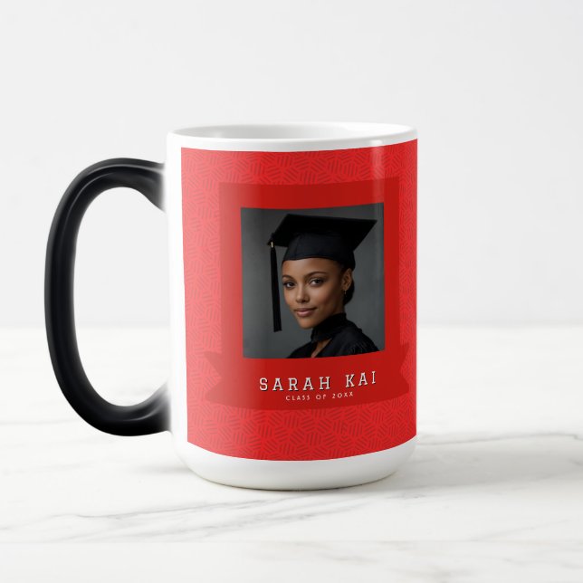 Cute Hexagonal Pattern Certified Teacher Color Morph Mug (Left)