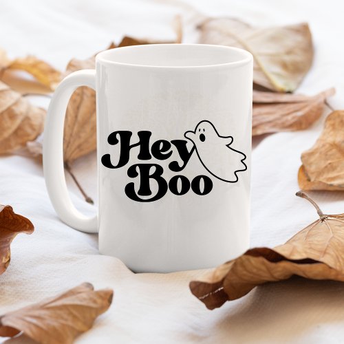 Cute Hey Boo Funny Ghost Halloween Coffee Mug