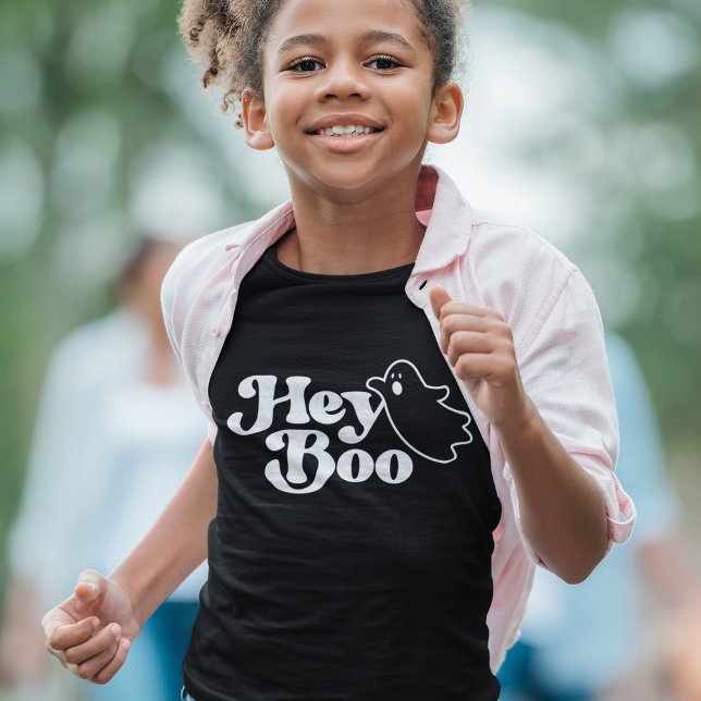 Cute Hey Boo Funny Ghost Halloween T-Shirt (Creator Uploaded)