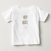 Cute Hey Boo Ghost Baby Top T-Shirt Halloween