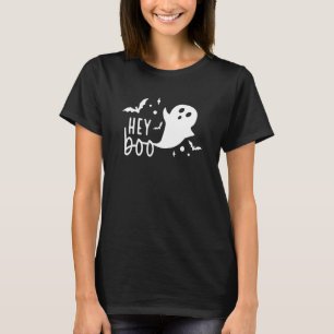 Cute Hey Boo Ghost Girls Kids Happy Halloween Part T-Shirt