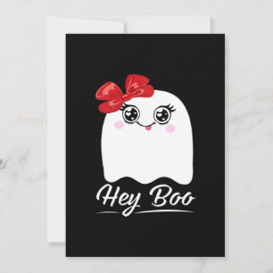 Cute Hey Boo Halloween Design Holiday Card