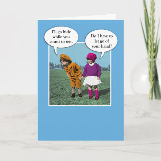 Cute Hide and Seek Love and Romance Card