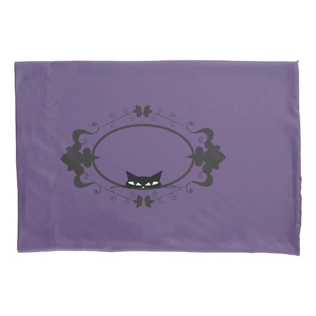 Cute Hiding Cat Pillow Case (Front-Left)