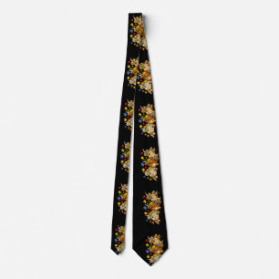 Cute Highland Cow Autism Awareness Puzzle Piece Neck Tie