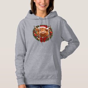 Cute Highland Cow Christmas Hoodie