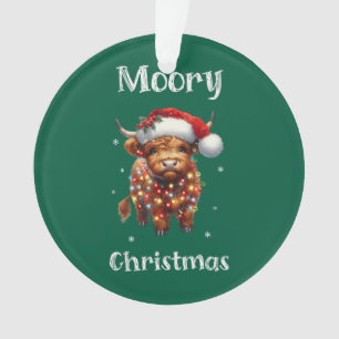 Cute Highland Cow Christmas Ornament