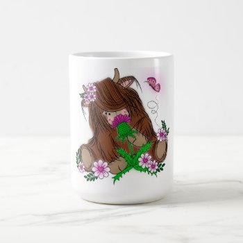 Cute Highland Cow Coffee Mug by HeeHeeCreations at Zazzle