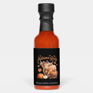 Cute Highland Cow Fall Autumn Girly Thanksgiving C Hot Sauces
