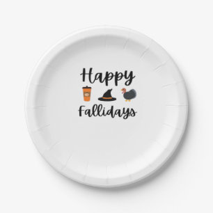 Cute Highland Cow Fall Autumn Girly Thanksgiving O Paper Plates