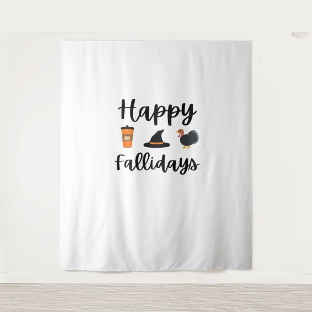 Cute Highland Cow Fall Autumn Girly Thanksgiving O Tapestry (Front)