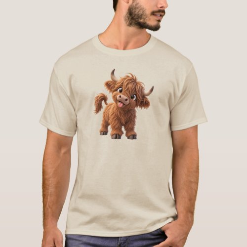 Cute Highland Cow – Funny Fluffy Cow T-Shirt