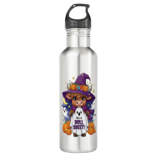 Cute Highland Cow Halloween Stainless Steel Water Bottle