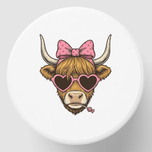 Cute Highland Cow Heart Glasses Vintage Shirt Desi Mini Candle Favors