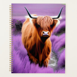 cute purple cow painting 