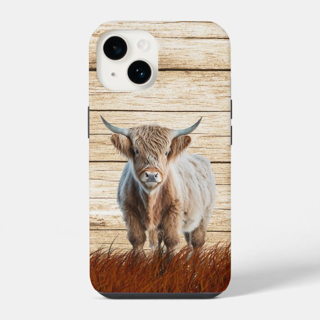 Cute Highland Cow Iphone Case (Back)