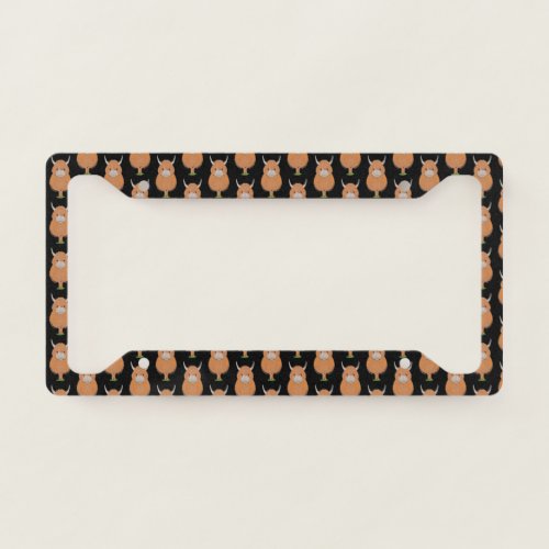 Cute Highland Cow License Plate Frame