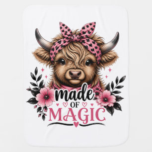 Cute Highland Cow Made of Magic Baby Blanket