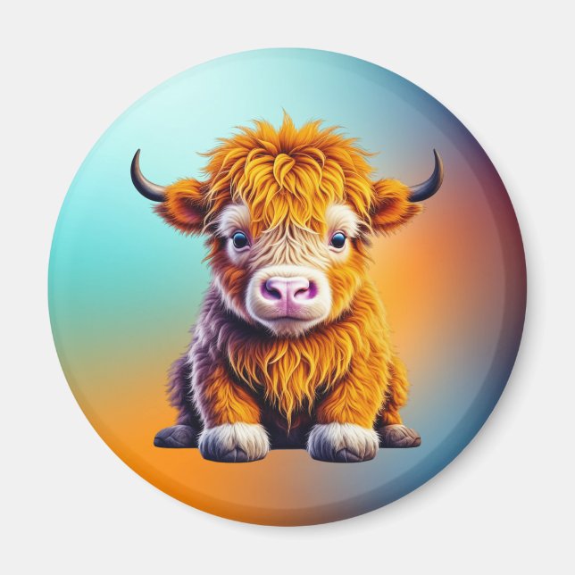 Cute Highland Cow  Magnet (Front)