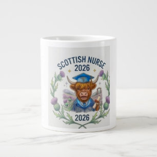Cute Highland Cow Nursing Graduation 2026 - Class Giant Coffee Mug