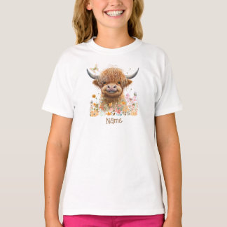 Cute Highland Cow Personalized T-Shirt