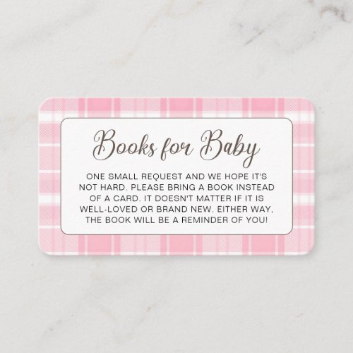 Cute Highland Cow Pink Baby Shower Enclosure Card 