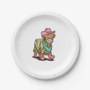 Cute Highland Cow Png, Western Paper Plates
