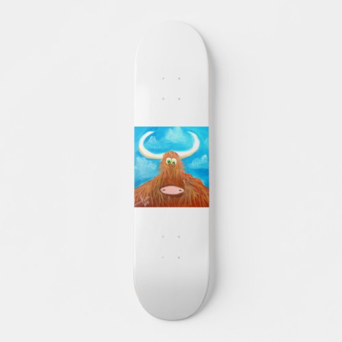 CUTE HIGHLAND COW SKATEBOARD