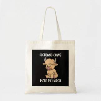 Cute Highland Cow  Spirit Animal Cow Gift Messy Ha Tote Bag