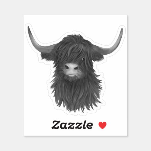 Cute Highland Cow  Sticker