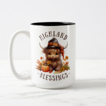 Cute Highland Cow Thanksgiving Blessings