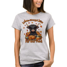 Cute Highland Cow Thanksgiving Feast Tee