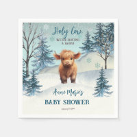 Cute Highland Holy Cow Winter Baby Shower