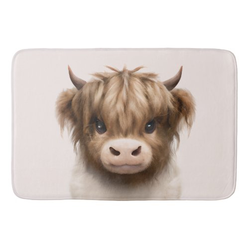 Cute Highlands Scottish Cow Bath Mat