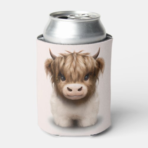 Cute Highlands Scottish Cow Can Cooler